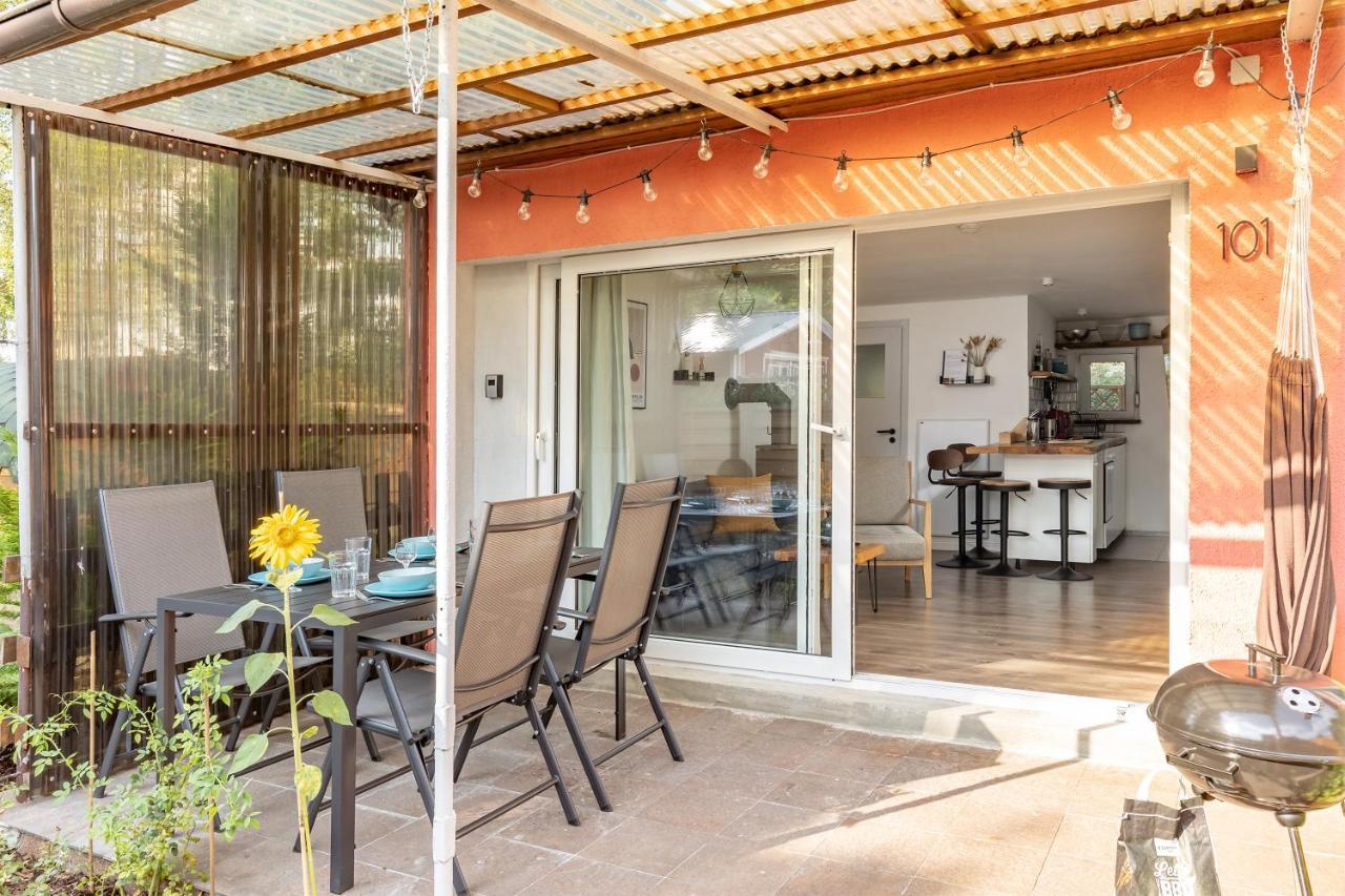 Am Grimnitzsee Gemutliches Tiny House Bungalow Mit Sauna Und Kamin Joachimsthal Esterno foto