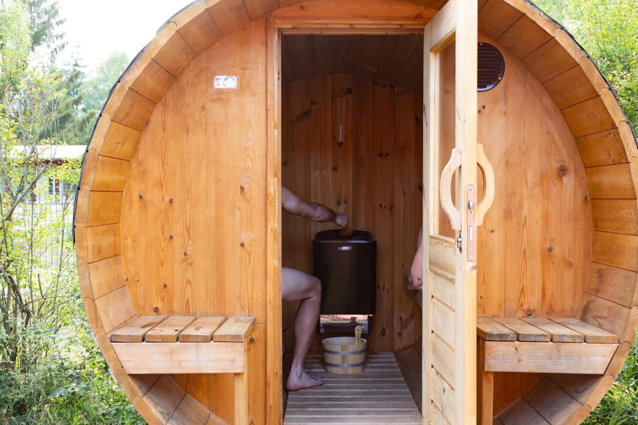 Am Grimnitzsee Gemutliches Tiny House Bungalow Mit Sauna Und Kamin Joachimsthal Esterno foto